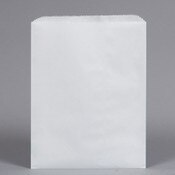 Flat Merchandise Bags. White Kraft